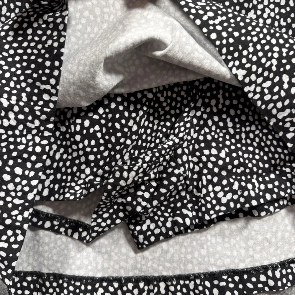 Hope & Harlow Skort Women 14P Black White Polka Dot Excellent Mini Active